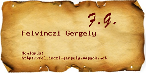 Felvinczi Gergely névjegykártya